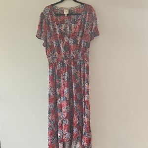 Knox Rose Red and Blue Floral Maxi Dress